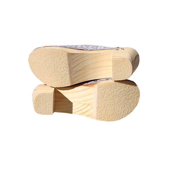 Beek Woodpecker Suede Handcrafted Leopard Clogs 6 - Picture 6 of 8